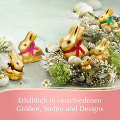 GOLD BUNNY Golden Chocolate Glamour Edition | 100g GOLDHASE | Osterhase Premium Milchschokolade | Osterschokolade | Geschenk aus Schokolade | Schokoladenhase | Osterhase