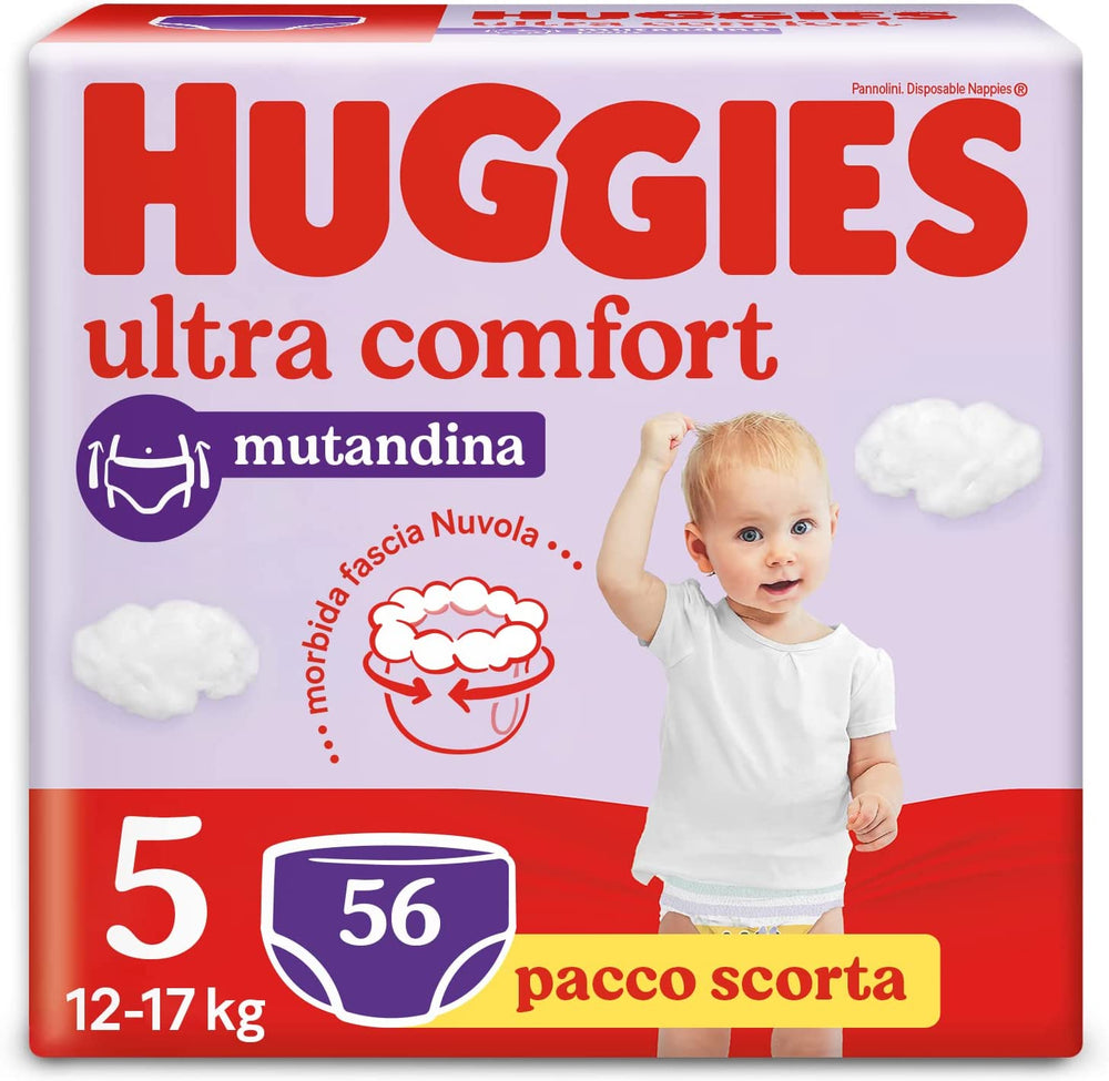 Huggies Ultra Comfort Windeln, Größe 5 (12–17 kg), 56er-Pack
