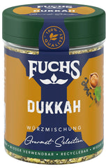 Fuchs Gewürze Gourmet Selection Naher Osten-Afrika – Dukkah Gewürzmischung, nachfüllbarer Gewürz Mix, zum Verfeinern von Fisch und Lamm, vegan, 50 g