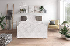 Traumnacht Cozy - Set de pat 4 sezoane, 1 X plapumă divizibilă 135 X 200 Set și 1 X pernă 80 X 80 Cm, certificat Ã-ko Tex, alb, dezvoltat în Germania ,( pachet de 2 ) Plapumi si pilote Naty Shop 4 sezoane 135 X 200 Set