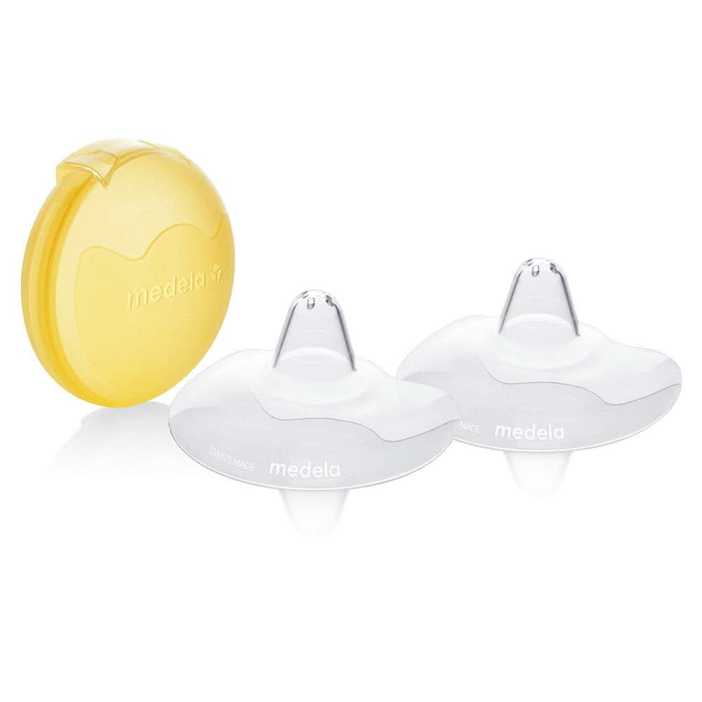 Medela Contact Brusthütchen – Bpa-Frei – Aus Ultradünnem, Weichem Silikon – Inklusive 2 Brusthütchen Und Etui – 20 Mm, Medium Zubehör Essen und Stillen Baby Naty Shop M