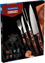 Set de tacâmuri pentru grătar Tramontina, 14 piese, din oțel inoxidabil, set pentru grătar cu tacâmuri pentru friptură Bucatarie Naty Shop