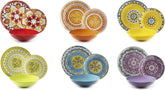 Set de veselă Excelsa ETNO Chic, porțelan, multicolor, 21 piese