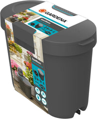 Rezervor de apă Gardena: Rezervor de apă pentru uz interior și exterior, extensibil cu conductă de distribuție și conector, 10,5 l (13367-20), negru; turcoaz