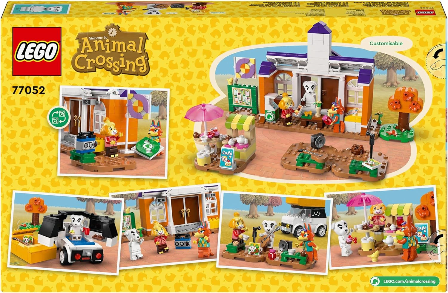 LEGO Animal Crossing K.K. se joacă la bâlci, jucărie de construcție cu cafenea și mașină din jocurile video, playset pentru fete și băieți de la 7 ani, cadou pentru copii 77052 Seturi de constructie Besuche den LEGO-Store