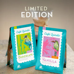 Cafe Quindio Specialty Coffee - boabe de cafea 100% Arabica, Columbia - cu note naturale de vanilie dulce (250g) - ideală pentru cafea filtrată, aparate portafilter sau presă franceză