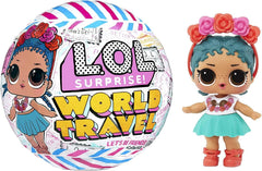 LOL Surprise! World Travel Tots - Păpușă la modă cu 8 surprize - Mesaj secret, modă, accesorii și multe altele - Colecționabilă, sortiment aleatoriu - Cadou pentru copii cu vârsta de 4 ani și peste