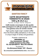 Boabe de cafea Santos Fancy, decofeinizate, 1 kg