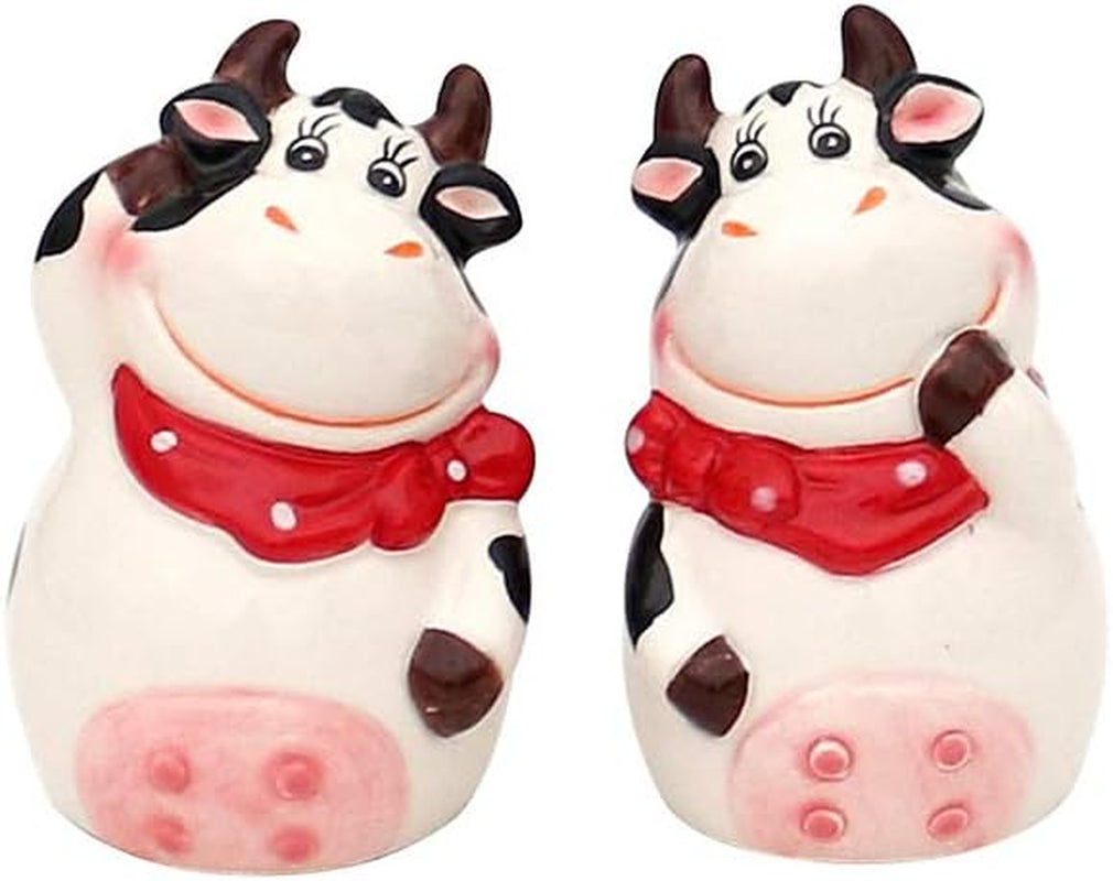 Dekohelden24 cutie de depozitare ceramică vacă, aprox. 12 x 11 x 20.5 cm, 20 Cutii depozitare alimente Naty Shop Set de 2