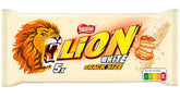 Nestlé LION Multipack, Schokoriegel mit weißer Glasur, köstlicher Karamellfüllung und knuspriger Waffel, Großpackung Bonbons, 1 Packung (5 x 30 g)