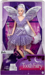 Barbie Signature Zahnfee-Puppe, Sammlerpuppe mit Feenflügeln, Zauberstab und Münzbeutel, Geschenk für Kinder ab 6 Jahren, JCW43 Naty Shop Dolls Standardtitel