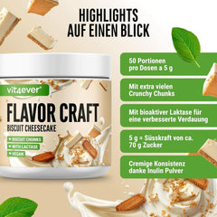 Keks-Chessecake-Geschmackspulver mit vielen Stücken – 250 Gramm Naty Shop Flavours