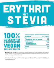 Erythrit + Stevia Natürlicher Zuckerersatz ohne Kalorien 1:1, 1 kg Süßstoffe Naty Shop