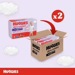 Huggies Ultra Comfort, Höschenwindeln, Größe 5 (12–17 kg), Packung mit 68 Höschenwindeln