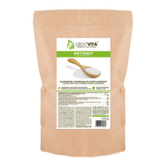 Greatvita Erythritol 1000 G | Kalorienfreie Süßungsmittel & Zucker-Alternative | Zahnfreundlich, Gut Löslich & Glutenfrei | Ideal für Getränke, Desserts und Backen Süßstoffe Naty Shop 1 Kg (1Er Pack)