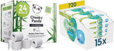 Shoppen Sie Bulk Cheeky Panda Toilettenpapierrollen aus Bambus und Pampers Harmony Aqua Baby-Feuchttücherbox, 720 Tücher (15 x 48), sanfter Hautschutz mit 99 % Wasser