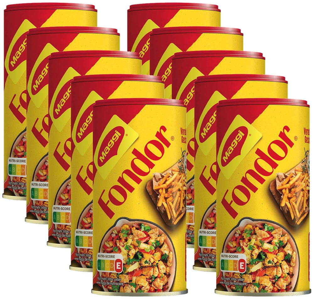 MAGGI Fondor Gewürz für Gemüse, Fleisch oder Fisch, Gewürz für Suppen oder Salate, 10er Pack (10 x 200 g)
