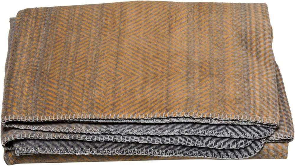 David Fussenegger Baumwolldecke 150x200 cm Decke mit Farbverlaufsmuster Flauschige Bettdecken und Decken David Fussenegger Single Gold