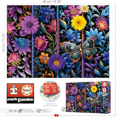 Educa - Puzzle mit 500 Teilen für Erwachsene | Bada Bloom. Abmessungen: 48 x 34 cm. Inklusive Fixpuzzle-Puzzlekleber. Seit 11 Jahren (19909) Puzzle Naty Shop