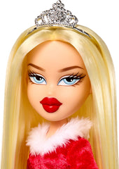 Bratz Very Merry Cloe – Modepuppe mit Echter Mode und Accessoires, Spezielles Weihnachtsthema, Festtagsverpackung, Niedliches Spielzeug für Mädchen, Rot