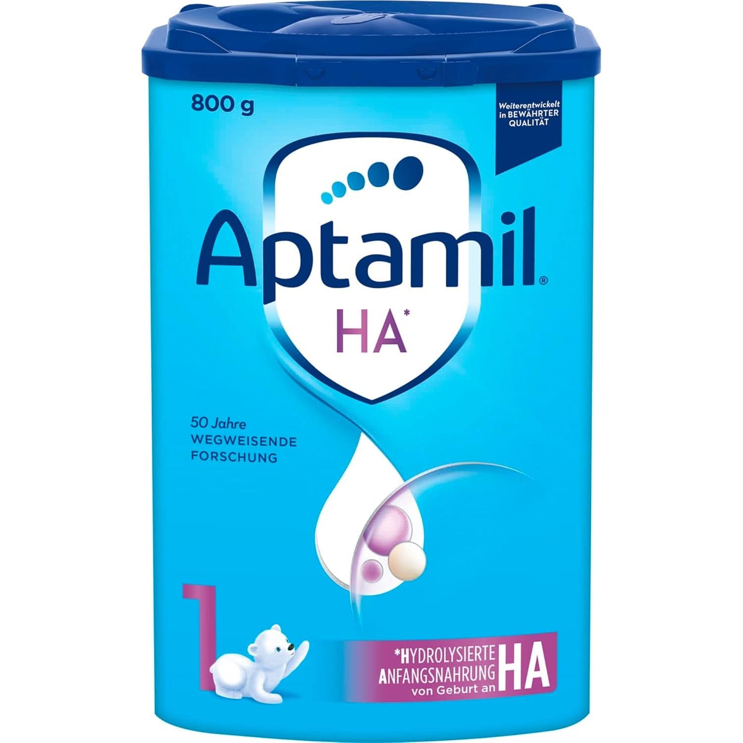 Aptamil HA PRE - Lapte inițial de la naștere, cu DHA, doar lactoză, fără ulei de palmier, lapte praf, 800 g Naty Shop Aptamil Ha 1 800 grame