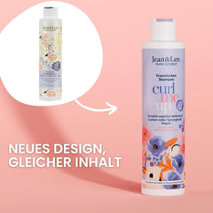 Jean & Len Dream Curls Shampoo Reiswasser & Açai-Beere, für lockiges und welliges Haar, 300 ml Jean & Len