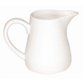 Olympia Whiteware Servierkannen 170 ml/6 oz (6er-Pack), weißes Porzellan - Kanne mit Henkel, ideal für Milch, Sahne, Vanillepudding, Soßen, Bratensoße - spülmaschinen- und mikrowellengeeignet, Café-Restaurant-Hausgebrauch, U819