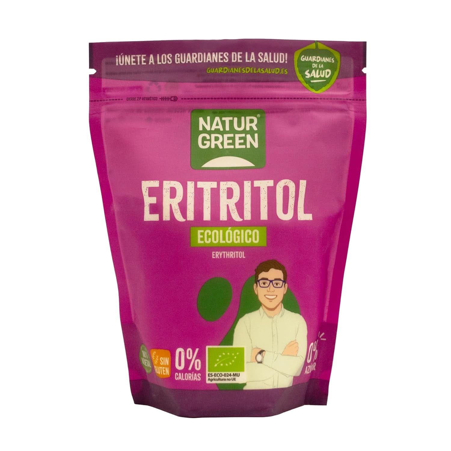 Eritritol Bio, Îndulcitor natural, Organic, Indice glicemic scăzut, 500 grame Indulcitori Naty Shop