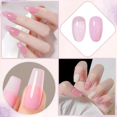 Jelly Pink Nagellack, 13 ml, schnell trocknend, langlebig, natürlich, durchscheinend, normaler Nagellack ohne UV-Lampe, für Frauen, DIY-Nagelkunst (klassisches Rosa)