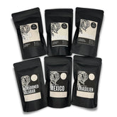 Probierset Kaffee und Espresso | Ganze Bohne oder Gemahlen – 6 Sorten Café & Espresso | Aromatisch & Vollmundig Perfekt zum Testen oder als Geschenk