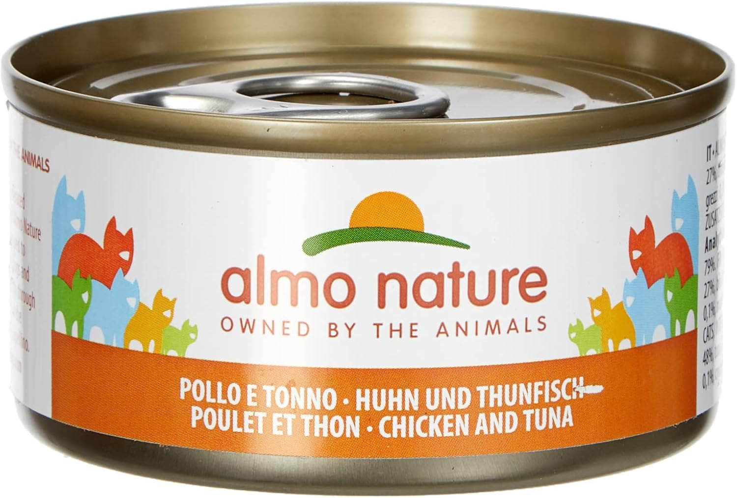 Almo Nature HFC Natural - Hrană umedă pentru pisici adulte - pui și ton - grad uman, fără gluten - 6 X 70G