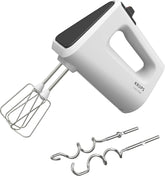 Krups GN4001 3 Mix 4000 Handmixer | 450 Watt | Robustes Design | Variabler Geschwindigkeitsregler | Turbo- und Auswurf-Funktion | inkl. 2 Rührbesen und 2 Knethaken | Weiß/Grau Kitchen Naty Shop