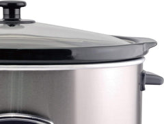 Beper BC.510 Slow Cooker, 280 W, 4,5 litri, sticlă ceramică, negru și oțel Slow Cooker Naty Shop