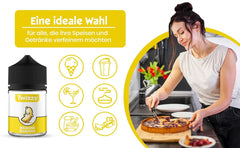 Twizzy Bananen-Lebensmittelgeschmack – 60 ml – Intensiver Geschmack – Ideal zum Backen. Aromen Naty Shop