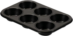 , Form 6 Muffins 18,5x27cm, schwarz Formen und Backbleche Naty Shop 6 Muffins
