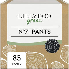 Pantaloni ecologici LILLYDOO, mărimea 7 (17+ kg), cutie lunară (85 bucăți)