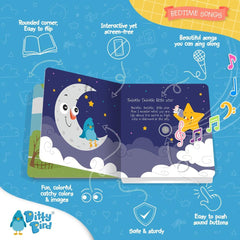 DITTY BIRD Baby Bedtime Songs - JucÄrie pentru copii cu 6 butoane sonore pentru ĂźnvÄÈarea limbii engleze. CĂąntec de leagÄn interactiv perfect pentru copiii bilingvi de la vĂąrsta de 1 an. Jucarii Bebe Naty Shop
