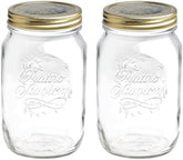 Bormioli QUATTRO STAGIONI borcan de depozitare 1 litru (pachet de 2) Cutii depozitare alimente Naty Shop 1000 Ml (pachet de 2)