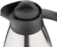 Cană de lapte vidată Olympia cu capac cu filet, 500 ml/17 oz, oțel inoxidabil cu capac negru, imprimeu cu lapte pe lateral, stații de bufet pentru ceai și cafea, CL371