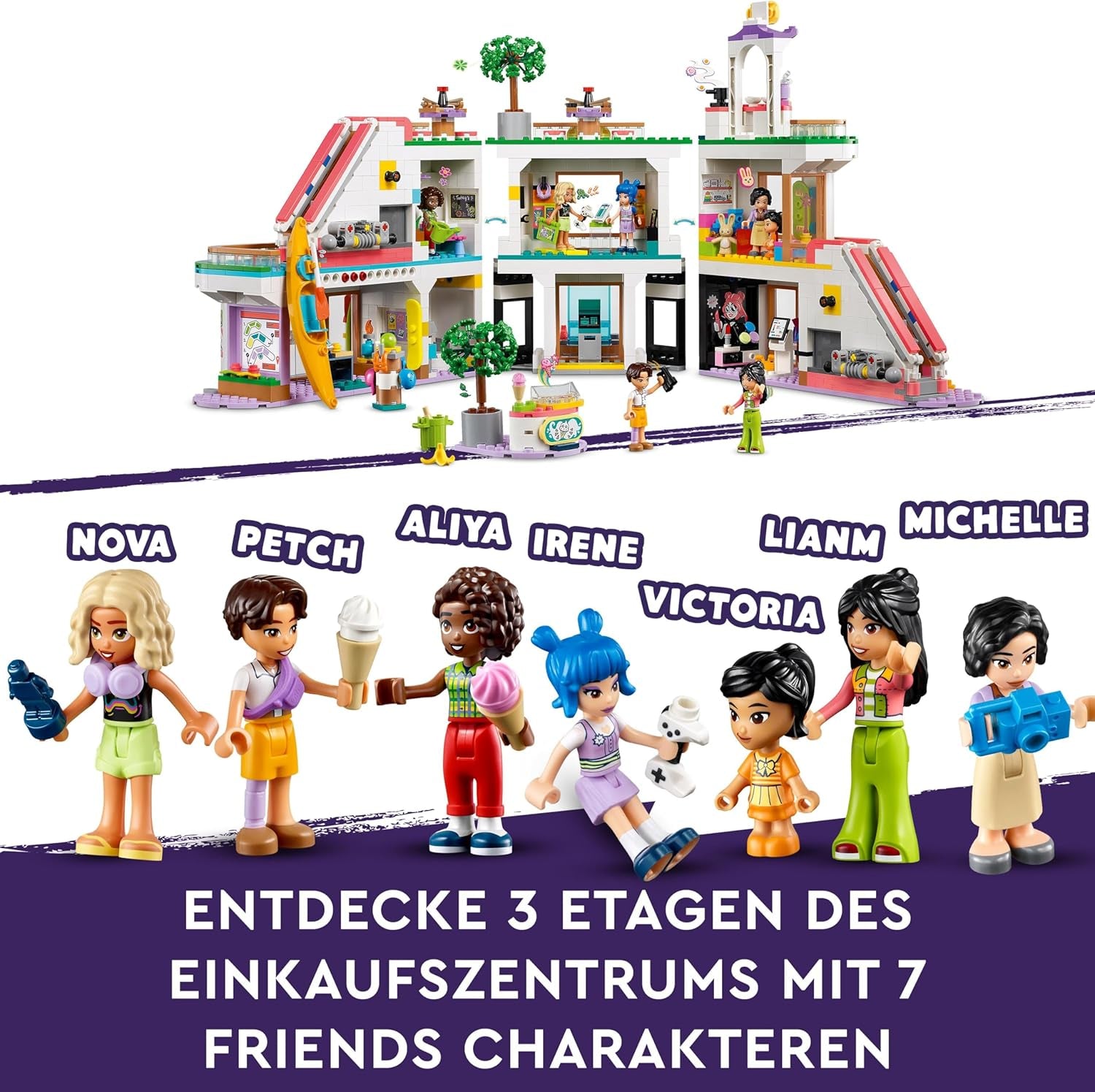 Magazin LEGO Friends Heartlake City, jucărie de casă de păpuși pentru fete și băieți, set cu figuri, promovează dezvoltarea socio-emoțională, cadou pentru copii de la 8 ani 42604 Seturi de constructie Besuche den LEGO-Store