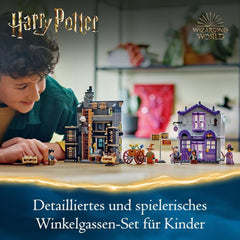 LEGO Harry Potter Ollivanders & Madam Malkins Anzüge, Länder der Winkelgasse, Kinderspielset, Zaubererspielzeug, Fantasy-Geschenke für Mädchen, Jungen und Fans ab 8 Jahren 76439 Bausets Besuche den LEGO-Store