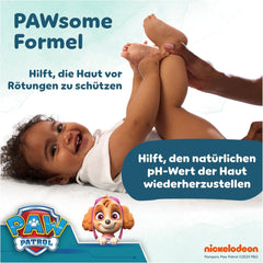 Pampers Harmony Aqua Baby Wipes Paw Patrol 15 Packung mit 48 Tüchern 720 Babyfeuchttücher helfen, den natürlichen pH-Wert der Haut wiederherzustellen. Leichte Lotion 99 % Wasser