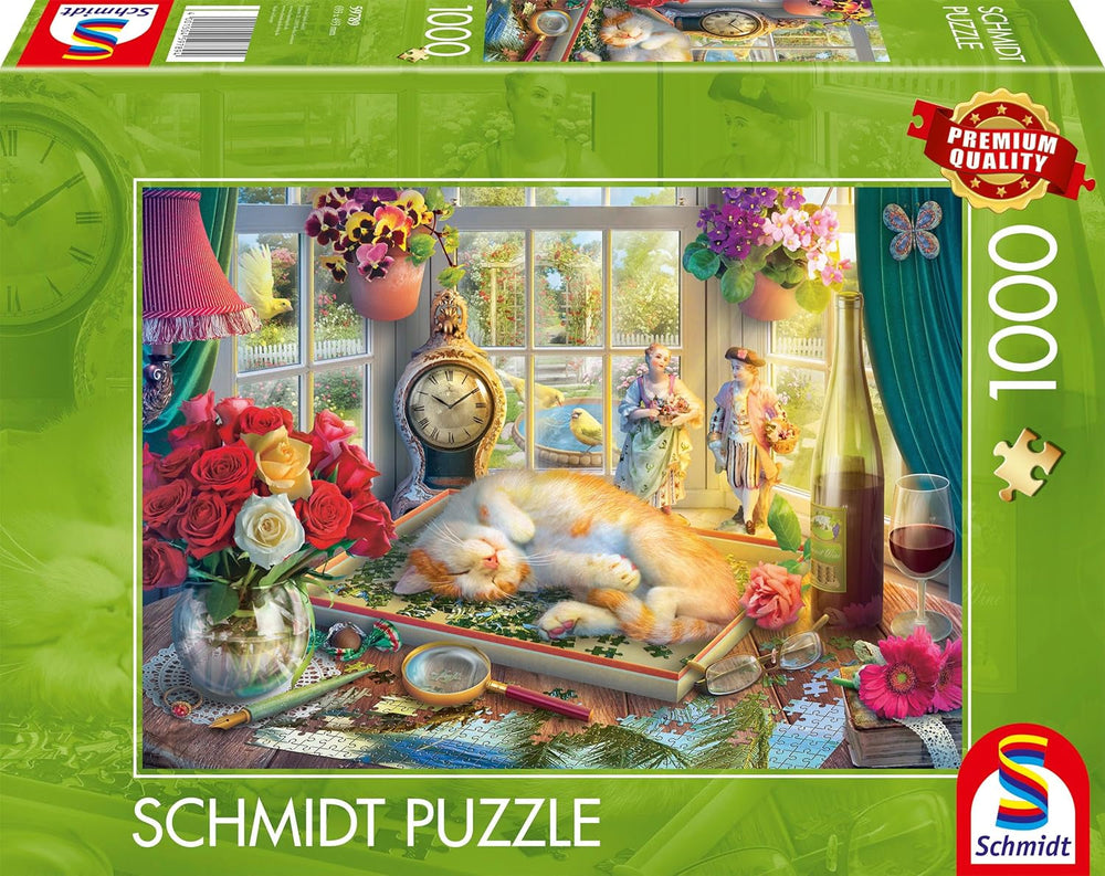 Schmidt Spiele 59789 Puzzle Zeit mit der Katze, Puzzle 1000 Teile Puzzle Naty Shop Standardtitel