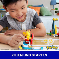 MEGA Pokémon Action Figure Building Toy, Arena de antrenament cu 1101 piese, joc de lupte și 5 figuri mobile pentru copii, HWR82 Action figures Naty Shop