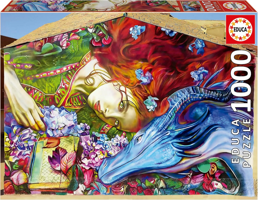 Educa - Puzzle mit 1000 Teilen für Erwachsene | Sant Jordi, Lily Brick. Abmessungen: 68 x 48 cm. Inklusive Fixpuzzle-Puzzlekleber. Seit 14 Jahren (19926) Puzzle Naty Shop Standardtitel