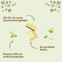 Schogetten Weiße Pistazien | Weiße Schokolade mit Pistaziencremefüllung | 100 g | Praktisch portioniert (3er-Pack)