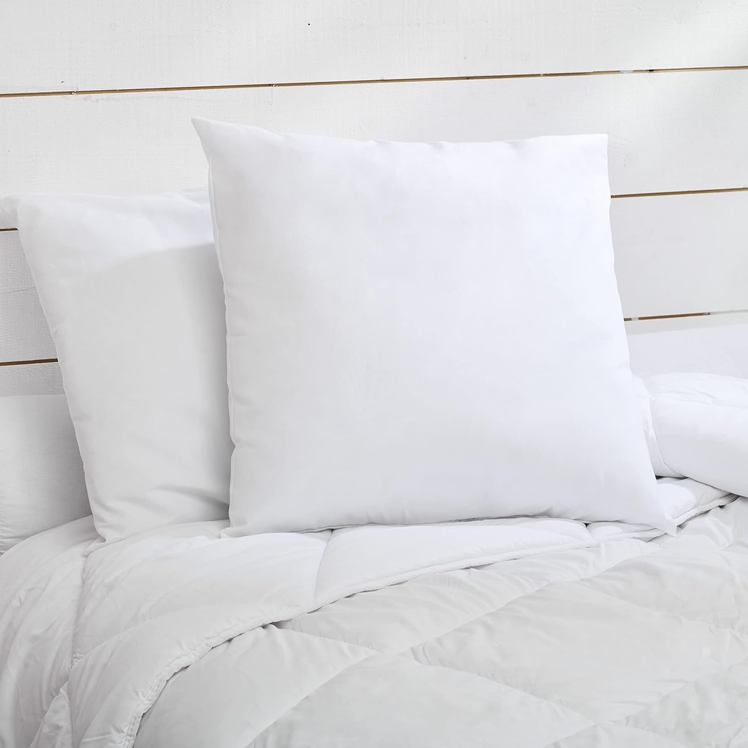 Bleu Câlin set de 2 perne anti-acarieni, anti-bug, confort pufos, 60 X 60 Cm, husă din microfibră, protecție completă, alb Perne standard Naty Shop