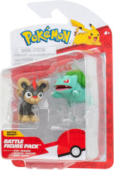 Pokémon PKW3583 – Battle Figure Pack – Leufeo & Bisasam, Offizielle detaillierte Figuren, je 5 cm Actionfiguren Naty Shop