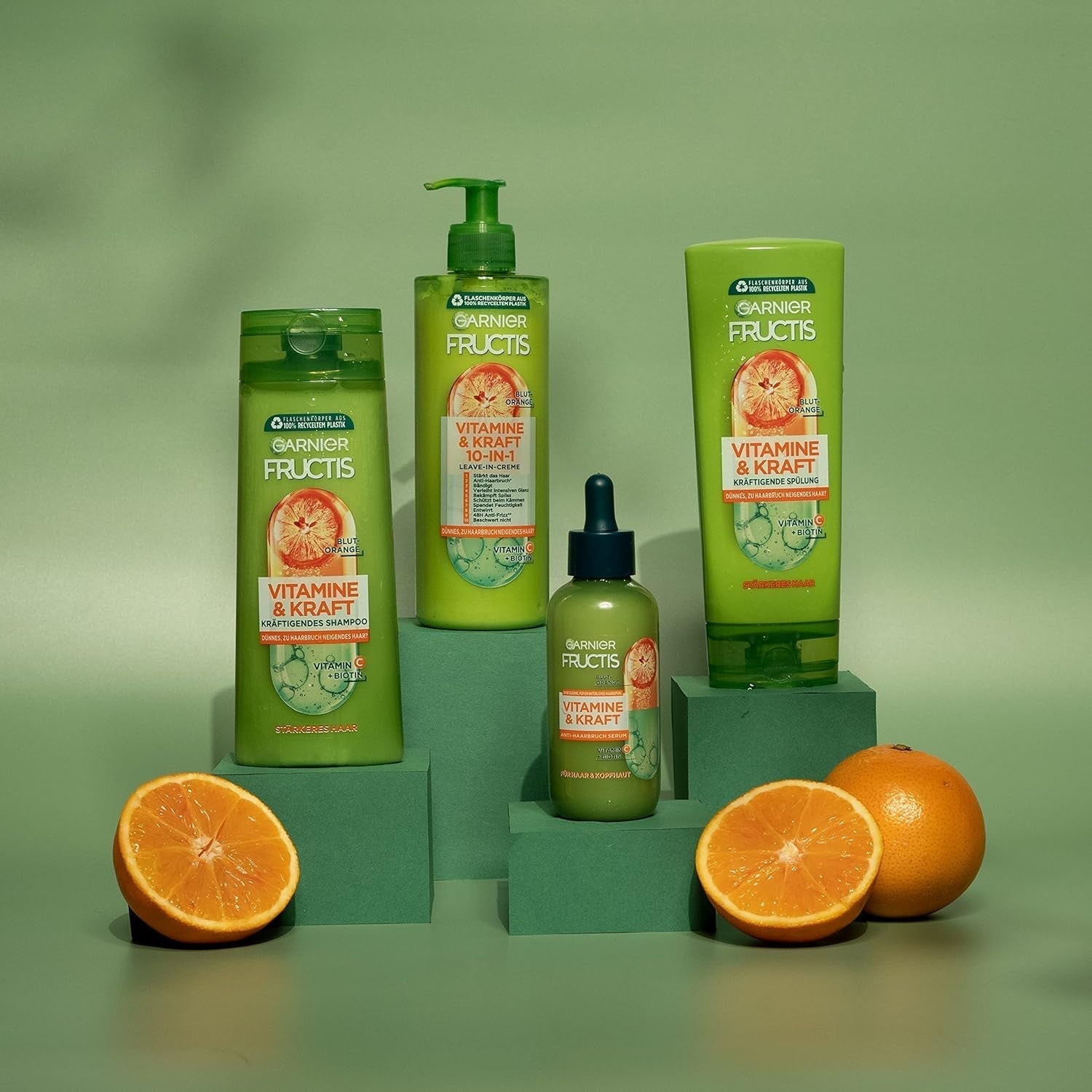 Garnier, Ser întăritor pentru păr subțire și scalp, eficient împotriva căderii părului, 2 x 125 ml Ingrijire par Garnier