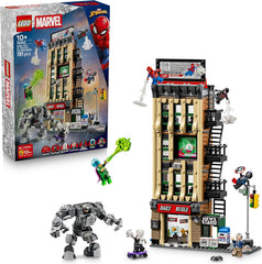LEGO | Marvel Spider-Man vs. Mysterio: Daily Bugle – Superhelden Spielzeug mit Mech Actionfigur und 7 Minifiguren – Kinder Geschenk für Jungen ab 10 Jahren, Mädchen und Fans – 76342